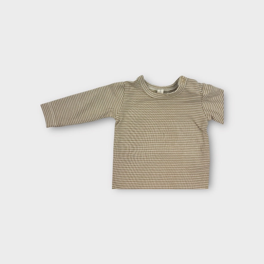 Quincy Mae Long Sleeve Stripe Bodysuit, Size 0000
