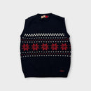 Guess Fair Isle Knitted Vest Navy, Size 7