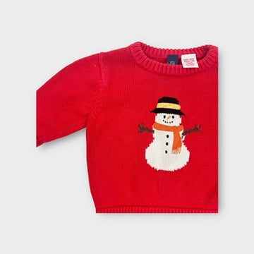 Baby Gap Snowman Jumper, Size 1