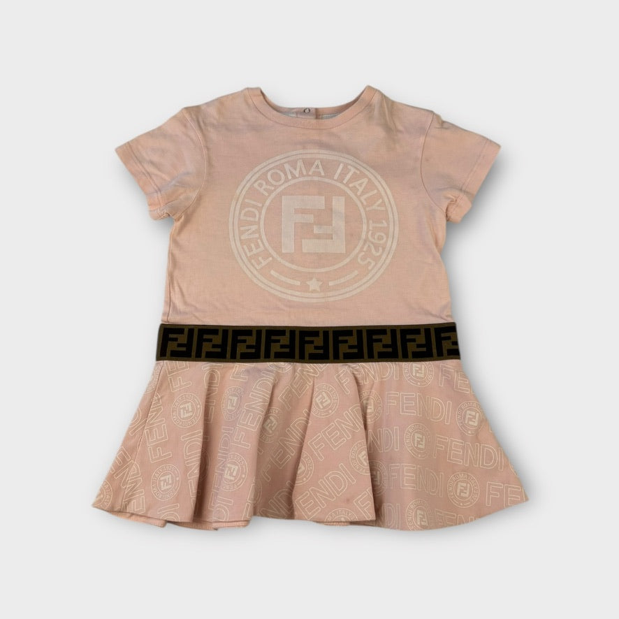 Fendi Logo Dress, Size 18M