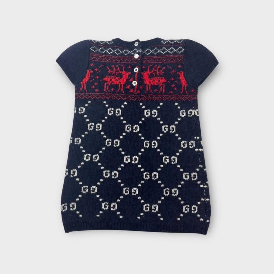 Gucci Navy Sweater Dress, Size 0