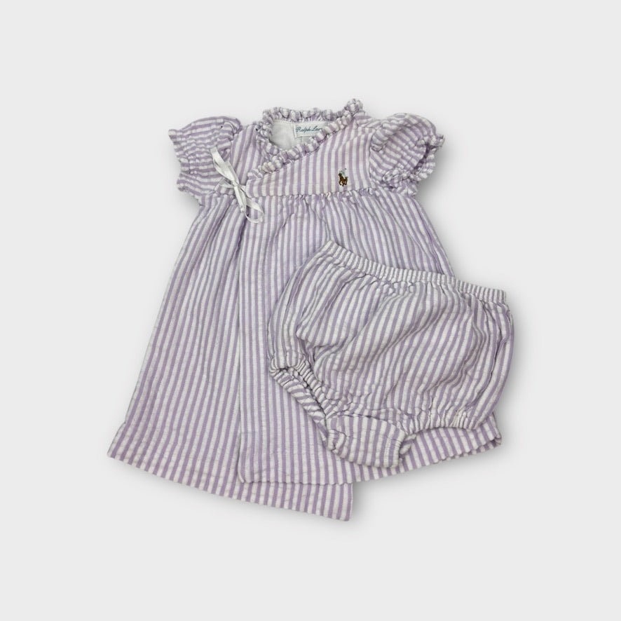 Ralph Lauren Purple Stripe Set, Size 000