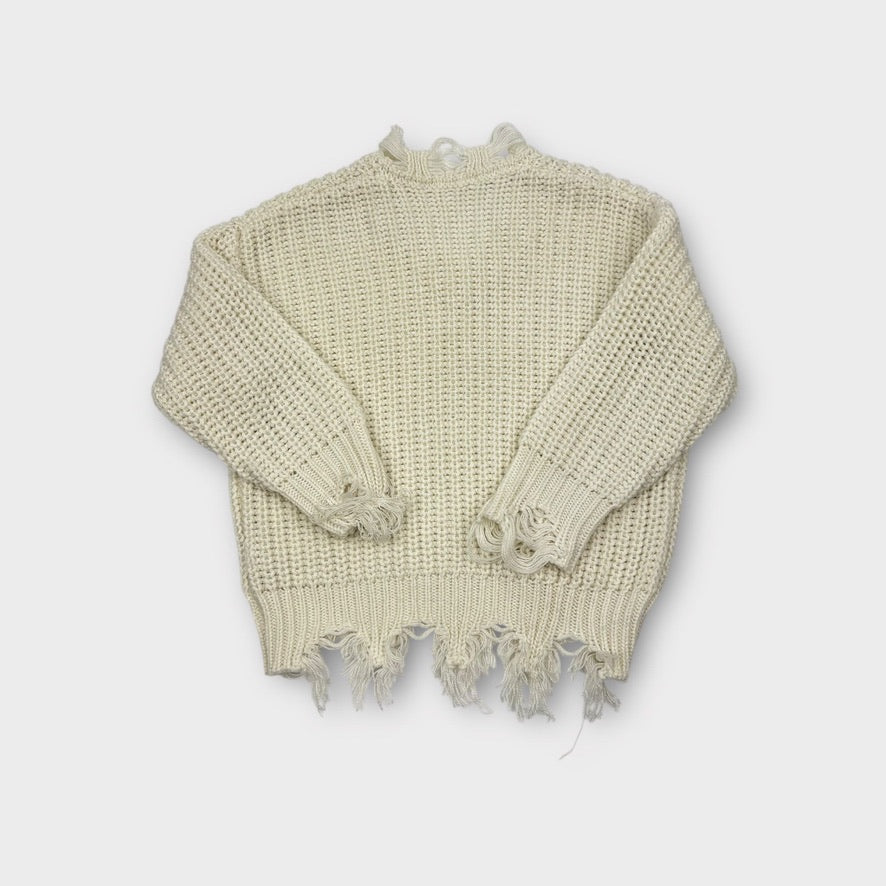Knitted White Jumper, Size 1