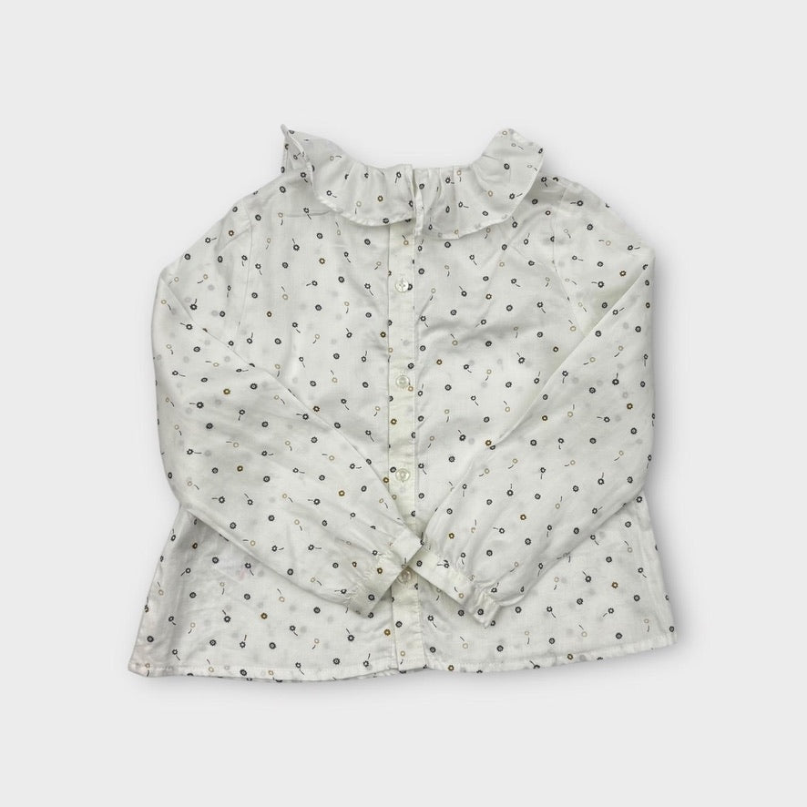 Jacadi Flower Long Sleeve Top, Size 3