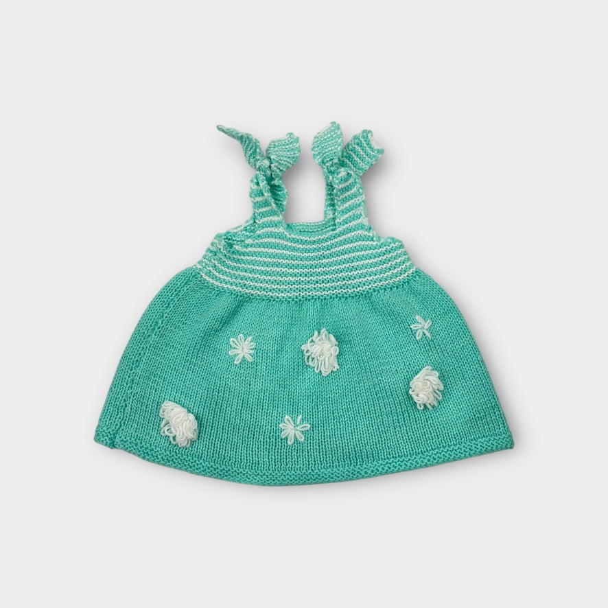 Vintage Handmade Knitted Dress, Size 000