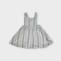 Ruffets and Co Stripe Pinafore Dress, Size 3