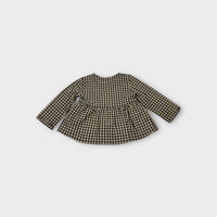 Gingham Bunny Smock Top, Size 1
