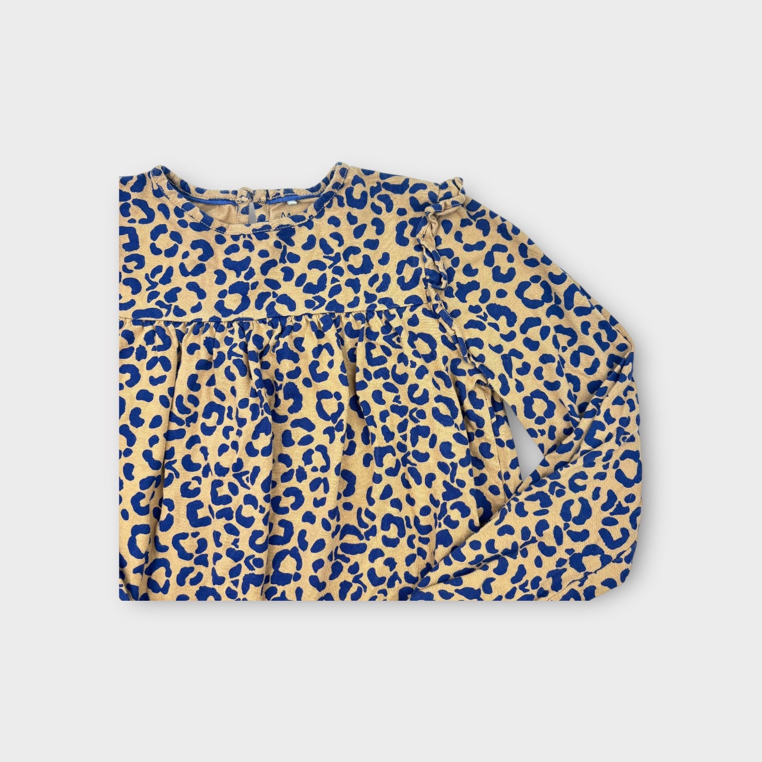 Mini Boden Leopard Print Long Sleeve Top, 9-10