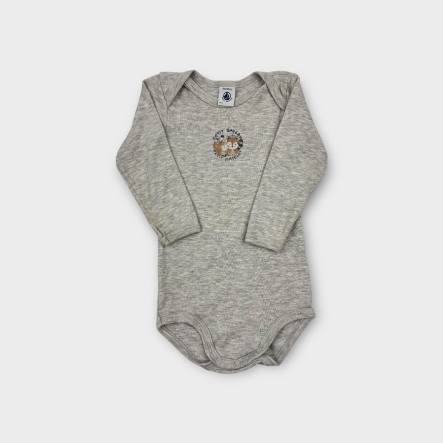 Petit Bateau Long Sleeve Bodysuit Bundle, Size 1