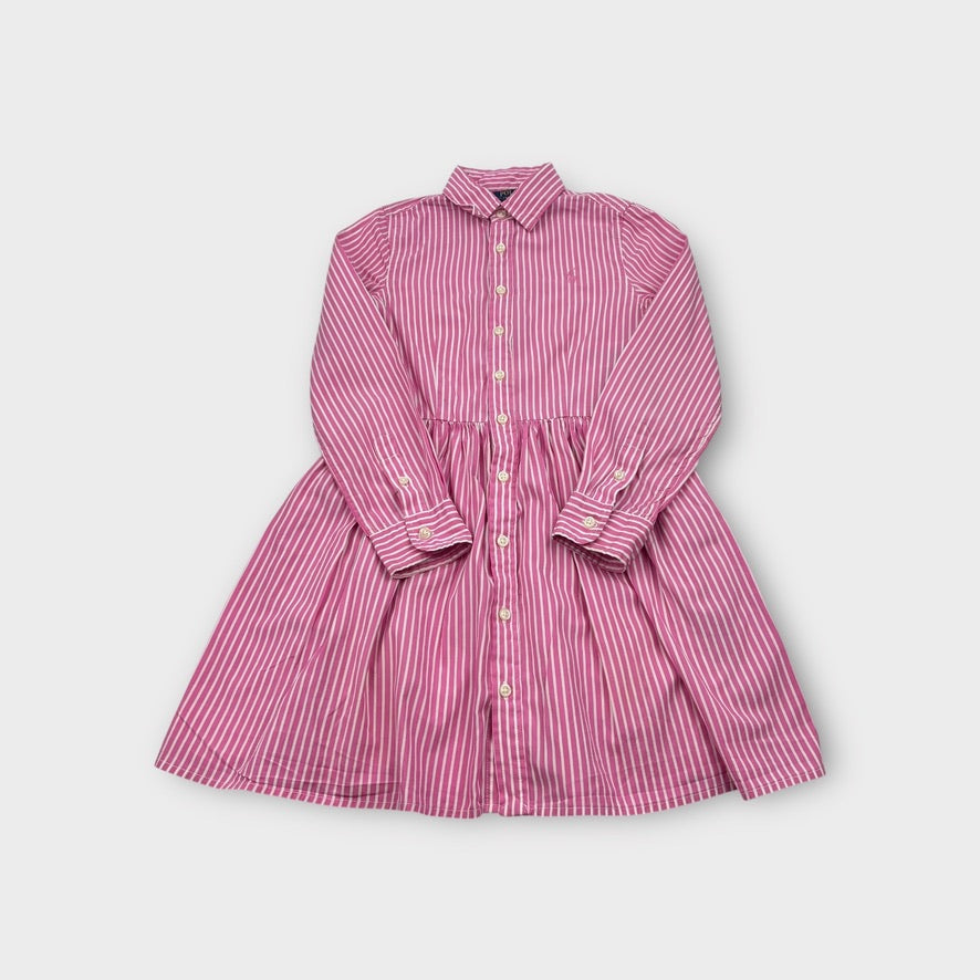 Ralph Lauren Pink Stripe Shirt Dress, Size 7