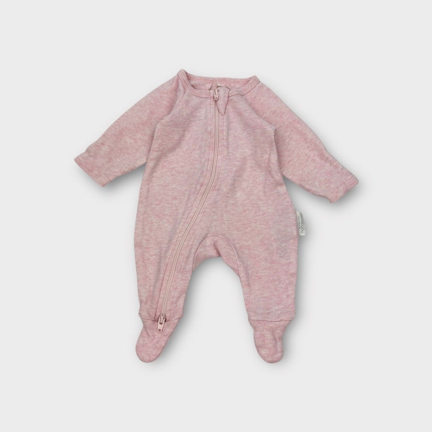 Purebaby Pink Marle Onesie, Size NB