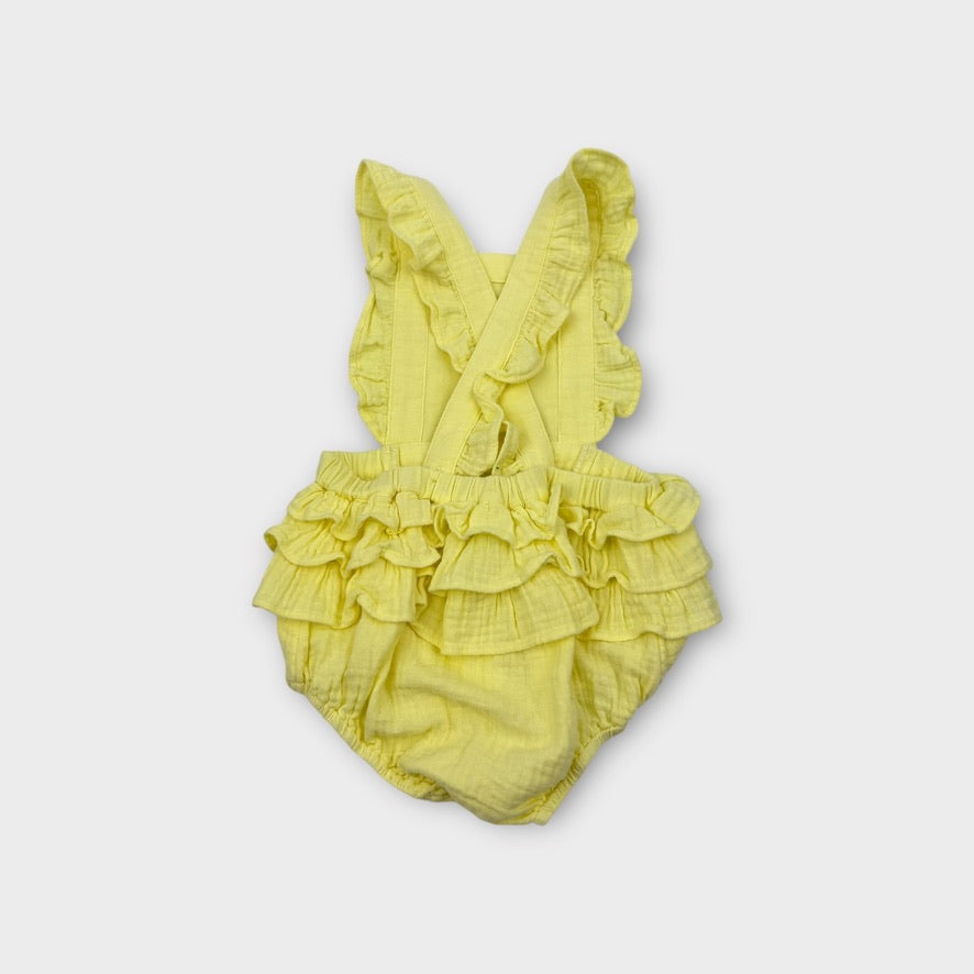 Country Road Yellow Frill Romper, Size 0