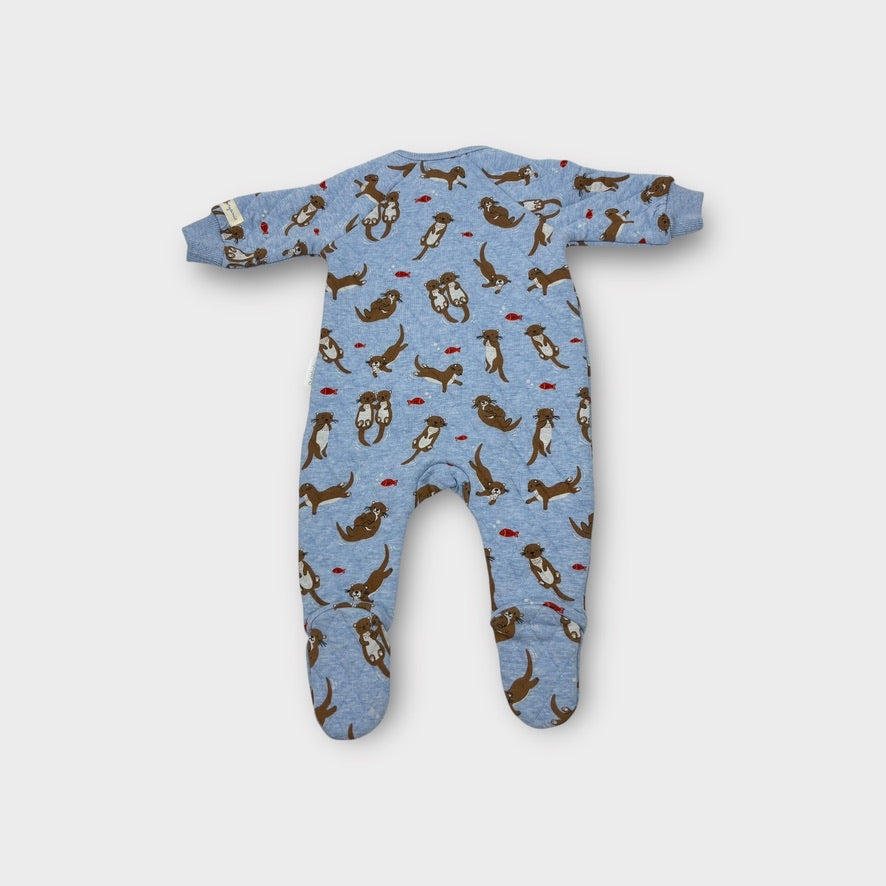 Purebaby Quilted Otter Onesie, Size 000