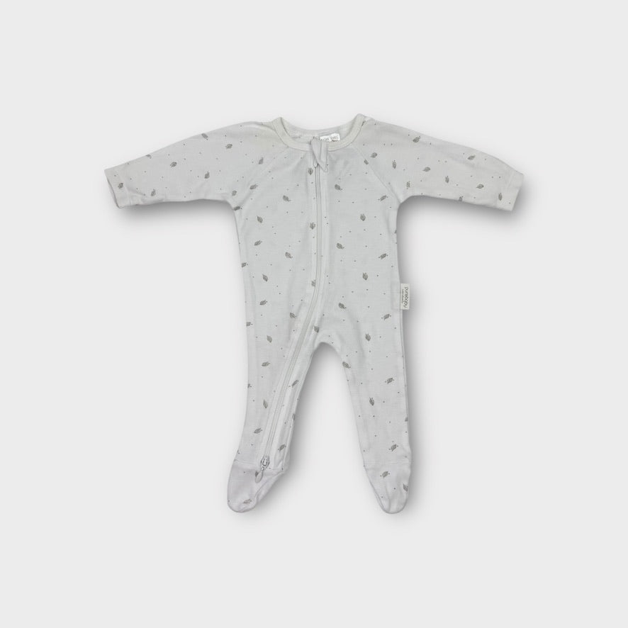 Purebaby Leaf Onesie, Size NB