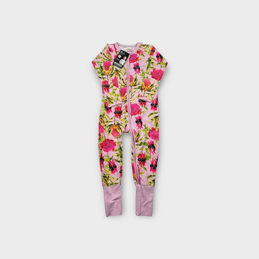 Bonds Wondersuit Australian Flora Onesie, Size 3