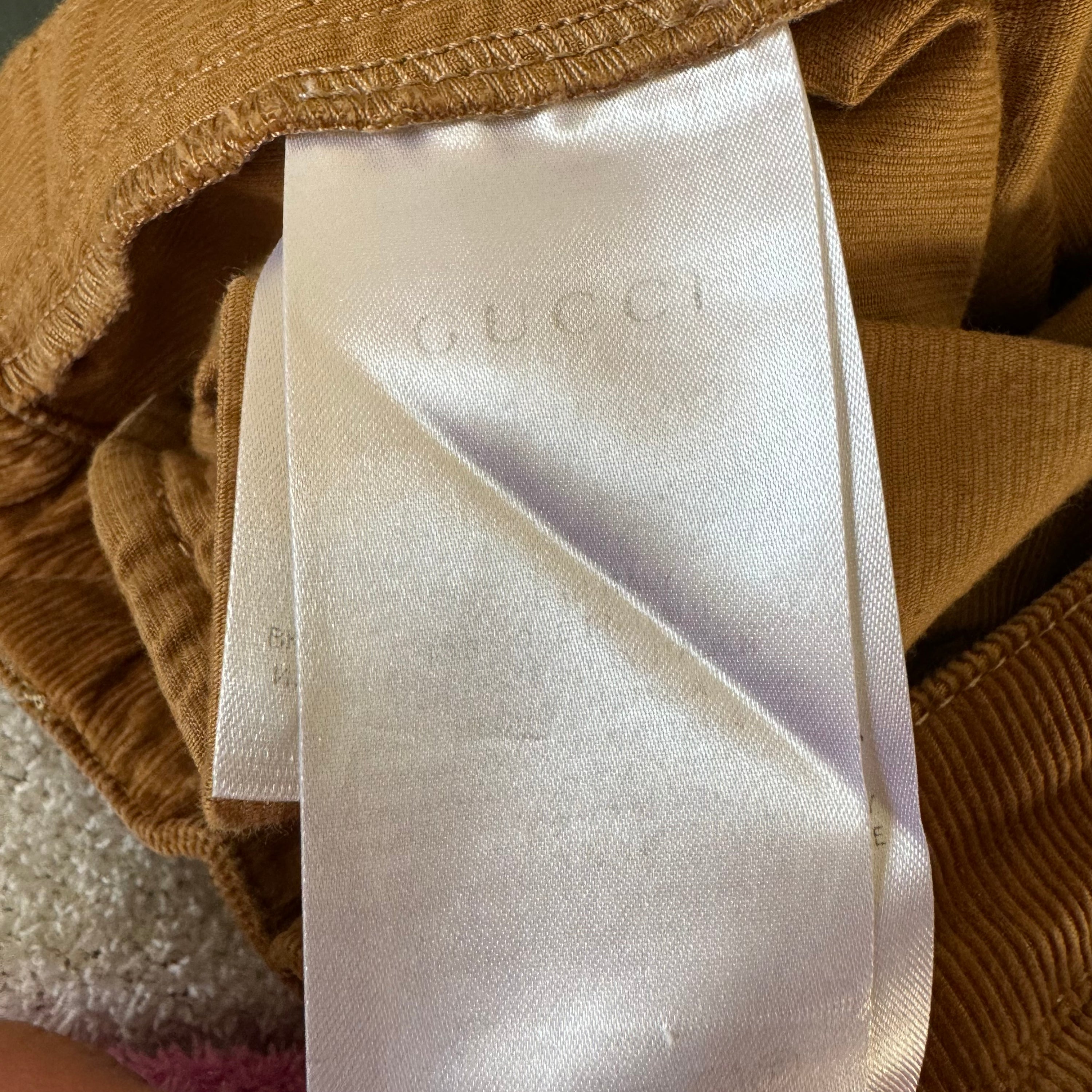 Gucci Tan Corduroy Shorts, Size 8