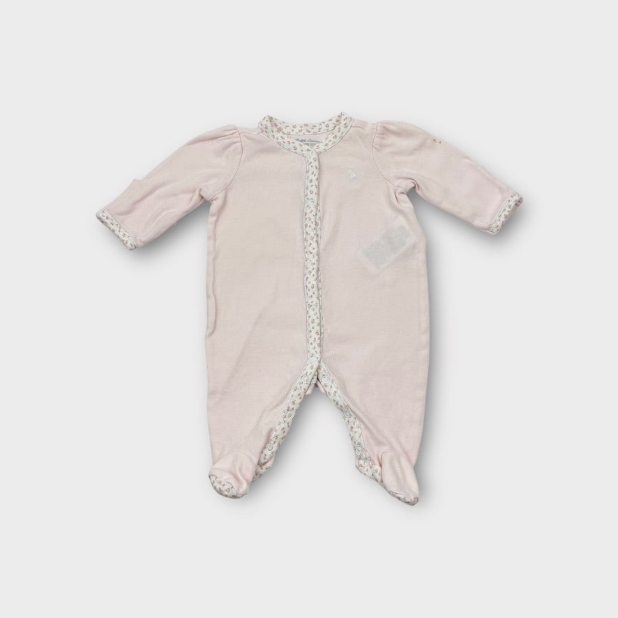 Ralph Lauren Floral Trim Onesie, Size 0000