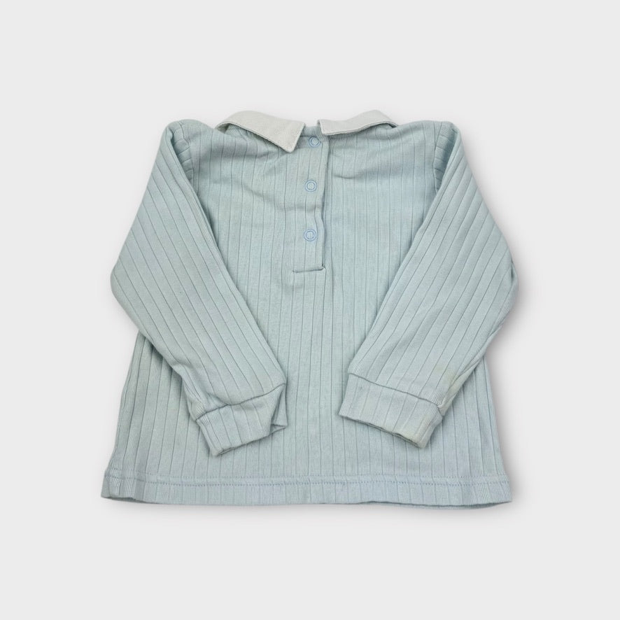 Mintini Baby Blue Ribbed Top, Size 0