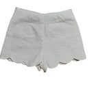 Jacardi White Scalloped Shorts, Size 6