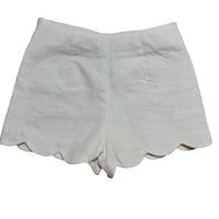 Jacardi White Scalloped Shorts, Size 6