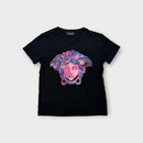 Versace Black Printed T-shirt, Size 10