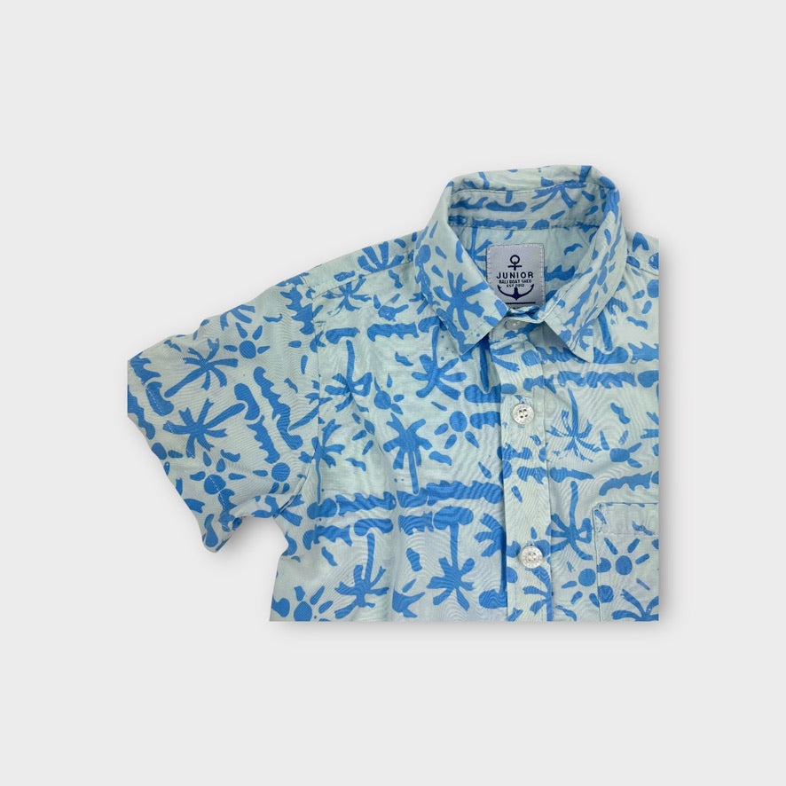 Bali Boat Shed Palm Tree Shirt, Size 1