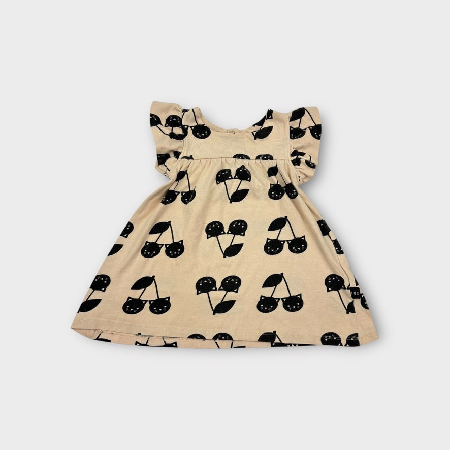 Hux Baby Cat Cherry Dress, Size 1