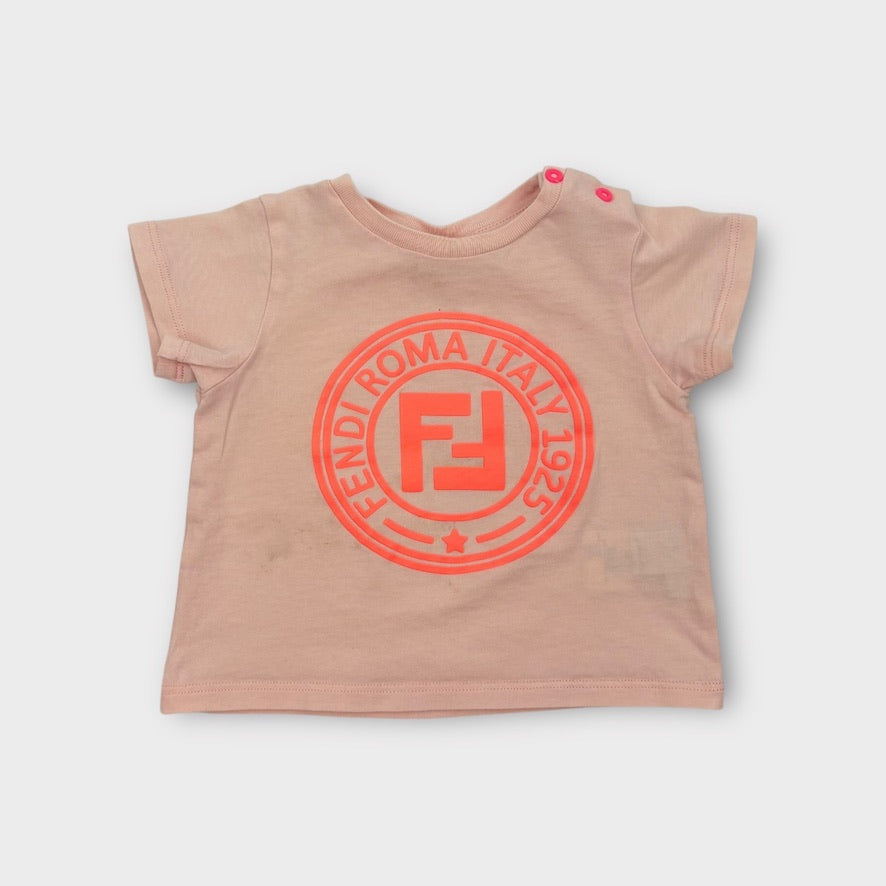 Fendi Kids Printed Logo Top, Size 00
