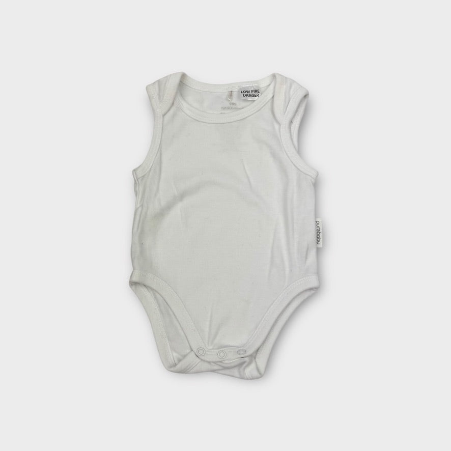 Purebaby Two Pack Bodysuit, Size NB