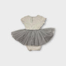 Rock Your Baby Grey Tulle Romper, Size 1