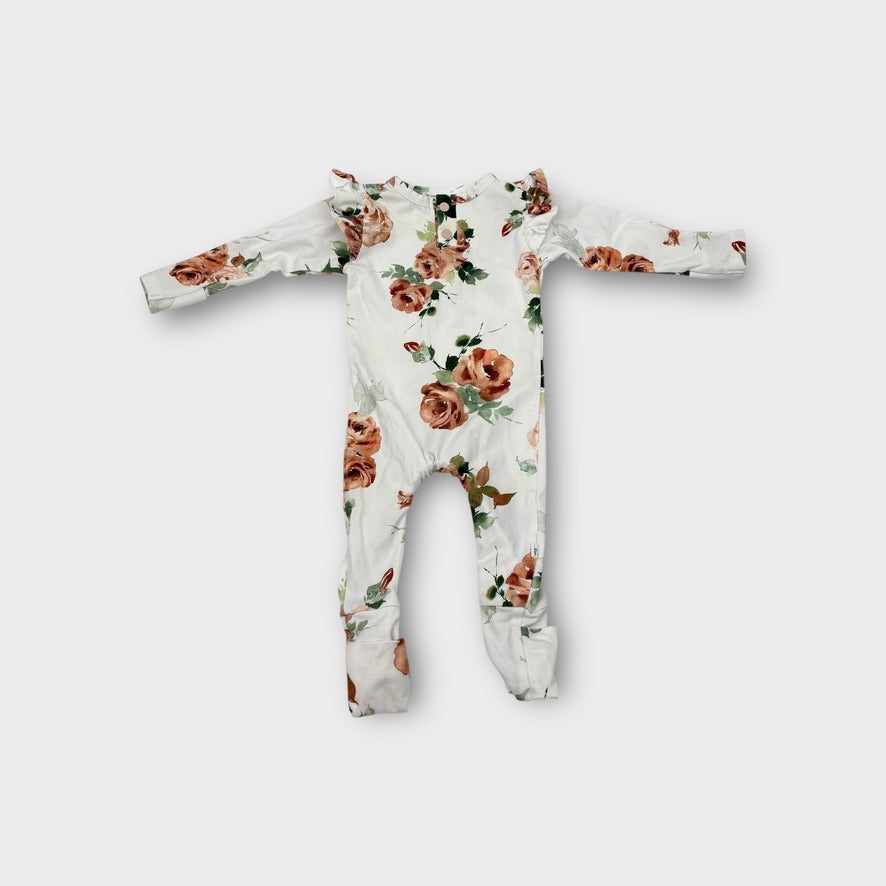 Snuggle Hunny Watercolor Flower Onesie, Size 000