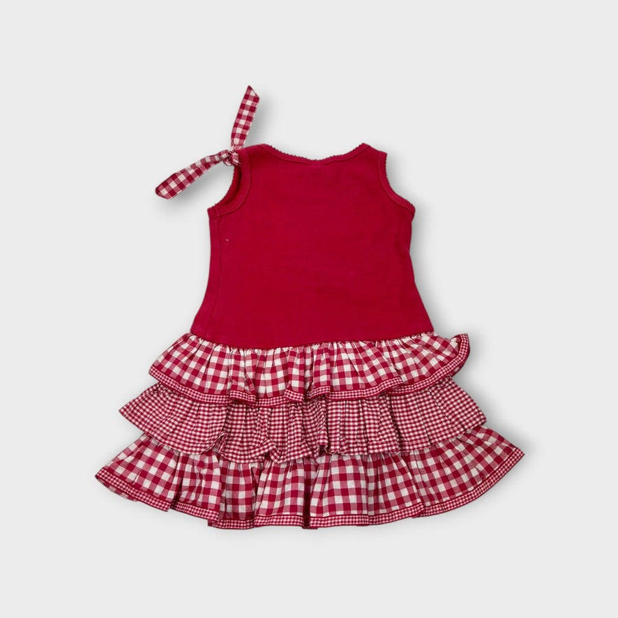 Retro Sista B Cherry Ruffle Dress, Size 1