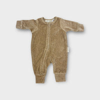 Purebaby Velour Onesie, Size NB