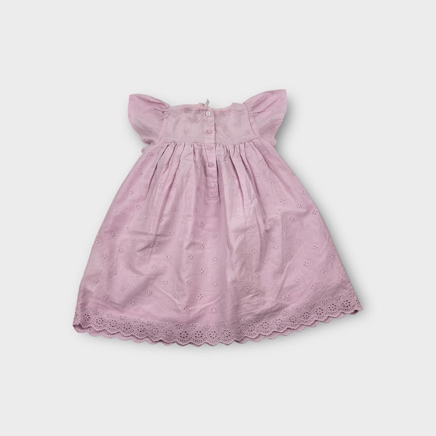 Purebaby Broderie Dress, Size 1