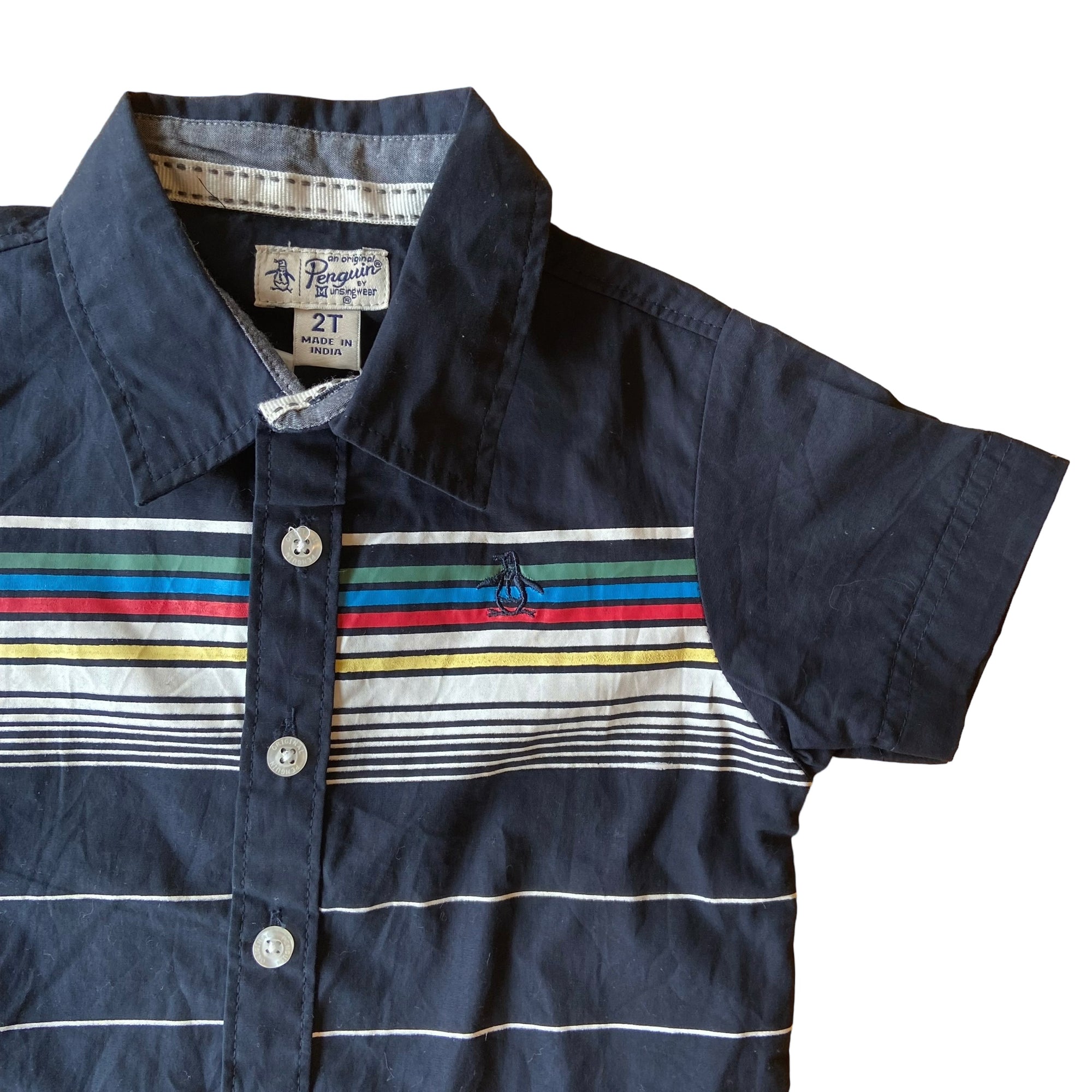 Penguin Stripe Shirt, Size 2