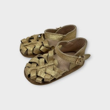 Sadie Baby Gold Sandals, Size 19