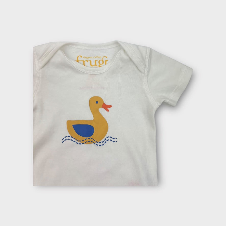 Frugi Duck Print Bodysuit, Size 000