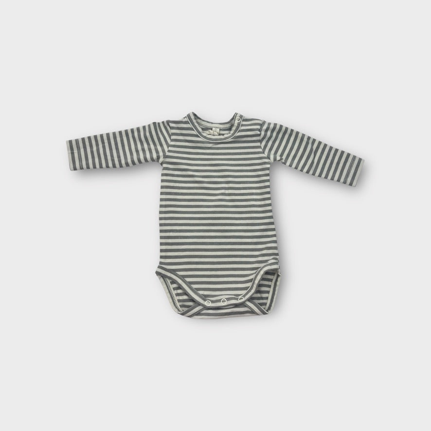 Quincy Mae Long Sleeve Stripe Bodysuit, Size 0000