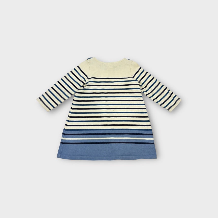 Petit Bateau Breton Stripe Dress, Size 1