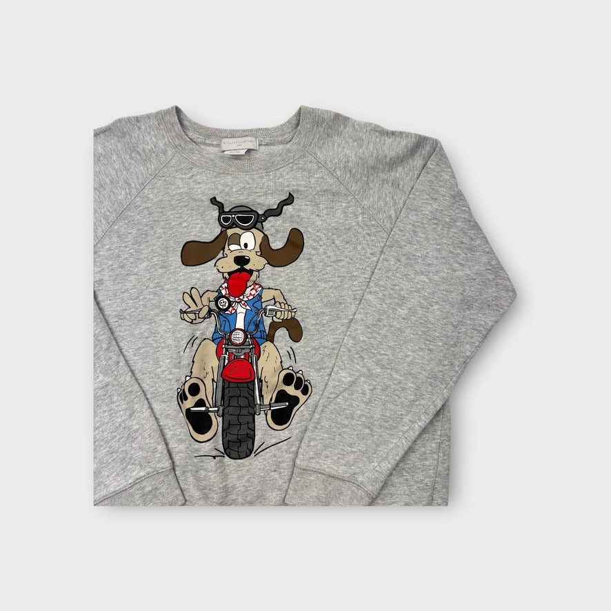 Stella McCartney Kids Grey Bikie Dog Jumper, Size 14