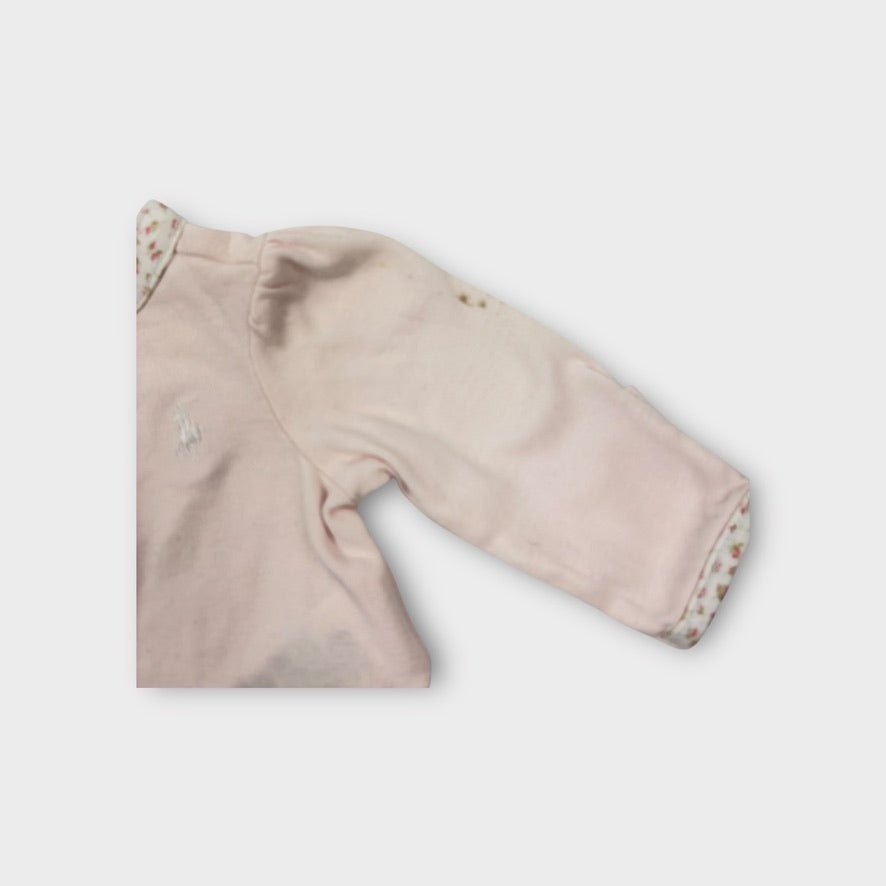 Ralph Lauren Floral Trim Onesie, Size 0000