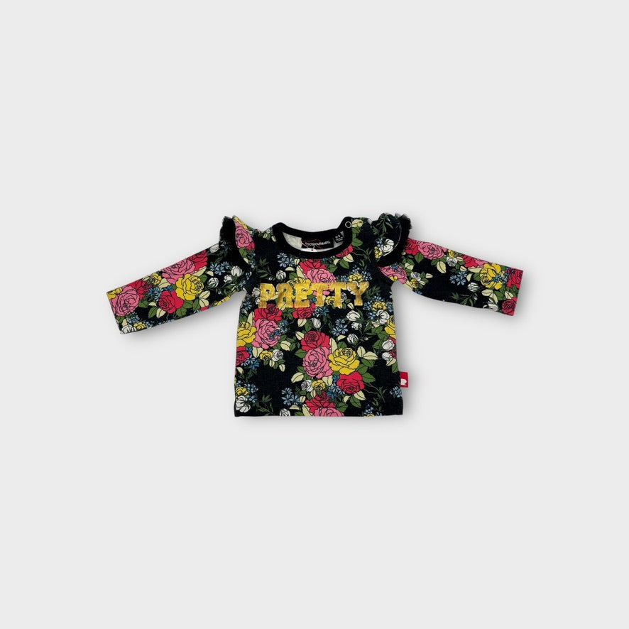 Rock Your Baby Floral Long Sleeve Top, Size 000