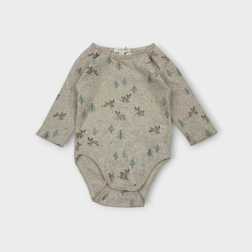 Purebaby Moose Bodysuit, Size 0