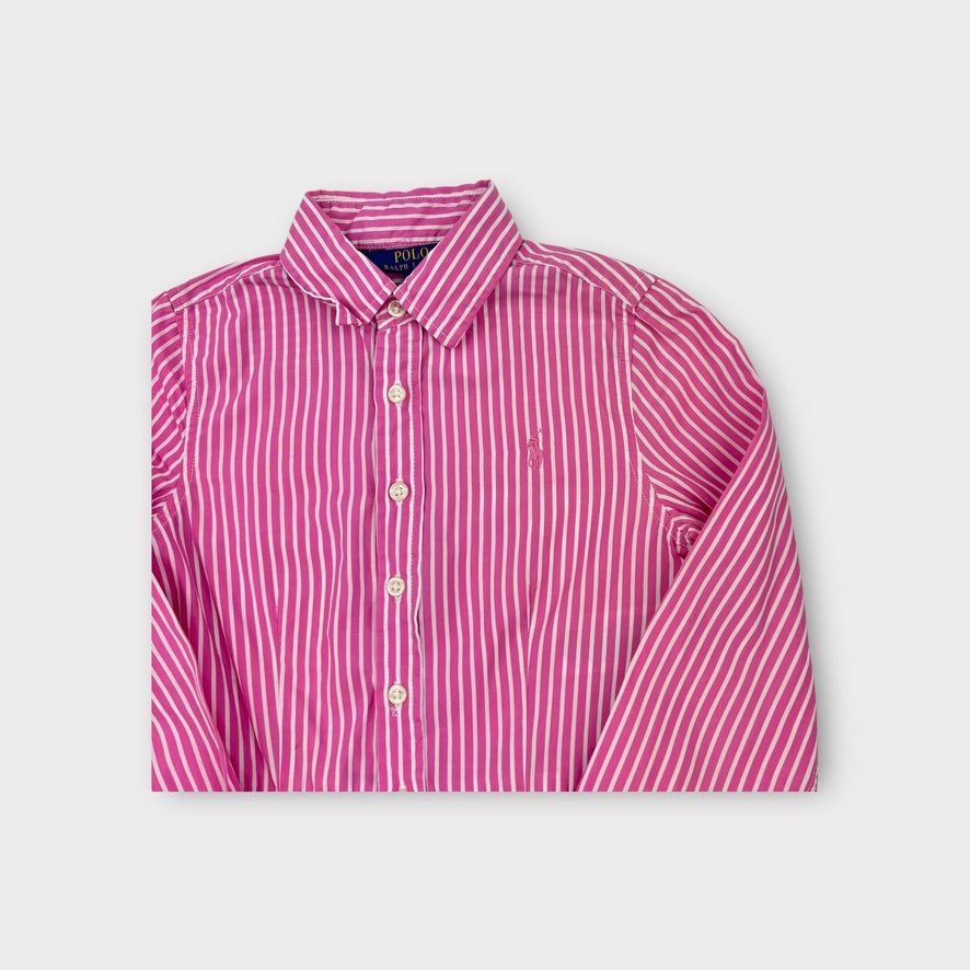 Ralph Lauren Pink Stripe Shirt Dress, Size 7