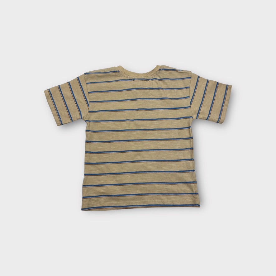 Purebaby Stripe Short Sleeve Top, Size 3