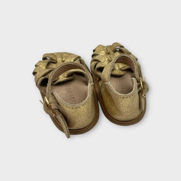 Sadie Baby Gold Sandals, Size 19