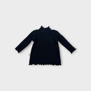Soll the Label Ribbed Black Top, Size 000