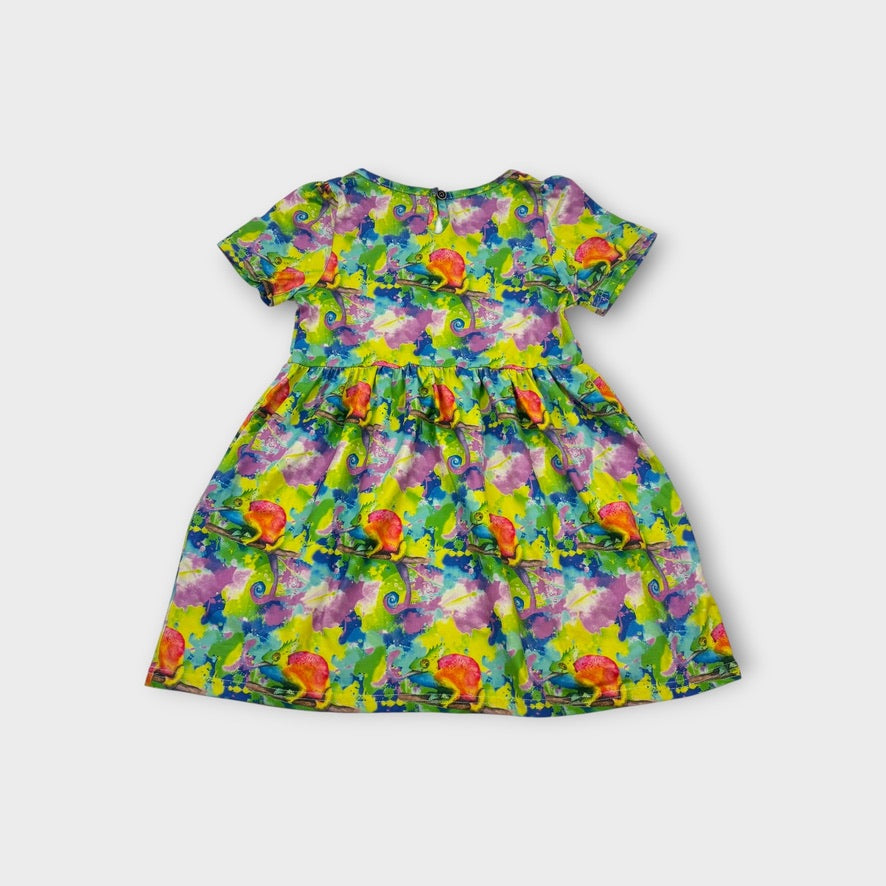 Cheeky Chickadee Chameleon Dress, Size 5