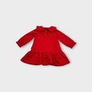 Red Oversize Collar Dress, Size 18M