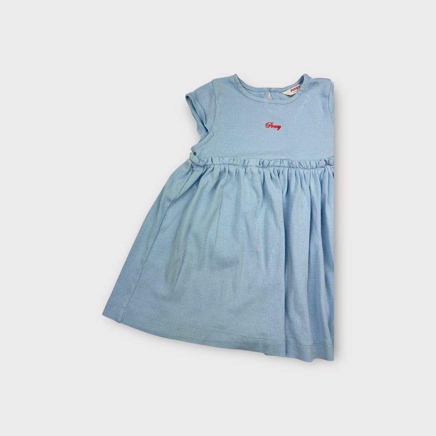 Poney Collection Blue Pleat Dress, Size 2